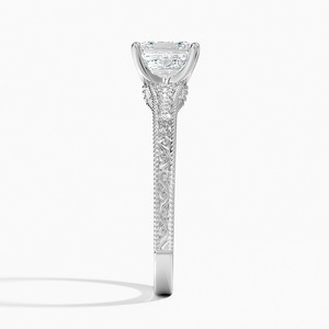 BOJ <b>Ring</b> 0129 Asscher Cut 925 <b>Silver</b> Luxe Hudson Prong Setting <b>Solitaire</b> Diamond <b>Ring</b> 2ct D Color VVS1 Moissanite GRA Certified - Product Image 3