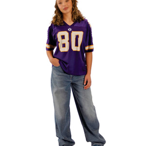 Maillot de football américain unisexe Y2K en mesh violet, personnalisable avec numéro d'équipe, respirant, pour le football, fabrication OEM en gros, USA - Product Image 3