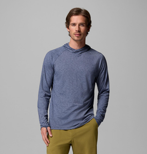 Camisa de Manga Larga para Hombre, Color Azul Sólido, 100% Poliéster, UPF 50, Secado Rápido, Ropa de Pesca - Product Image 5