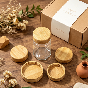 Tapa de Madera de Bambú de Grado Alimenticio Personalizada con Cierre de Rosca para Frascos de Especias de Vidrio, Tapa Redonda para Frascos, Suministro Directo de Fábrica para Necesidades de Almacenamiento y Empaque - Product Image 6