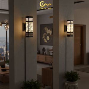 ไฟติดผนัง LED สำหรับห้องนั่งเล่น/ห้องนอน/ทางเดิน รุ่น Auto Cad Layout 3500K (แสงวอร์มไวท์) ยี่ห้อ Viet Nam CM Decor วัสดุเหล็ก/สแตนเลส 100 ลูเมน/วัตต์ สีดำ - Product Image 2