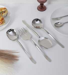 ช้อนโลหะดีไซน์ล่าสุด ช้อนทำมือ ช้อนเสิร์ฟ อุปกรณ์ครัว ช้อนสำหรับใช้ในครัวเรือนและร้านอาหาร ช้อนทำด้วยมือ - Product Image 2