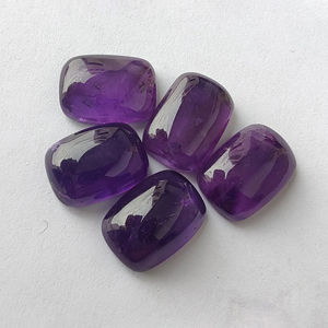 Ametyste naturelle AAA+ rectangulaire, taille coussin, cabochon, pierre précieuse calibrée en vrac pour bijoux – Toutes tailles disponibles - Product Image 2