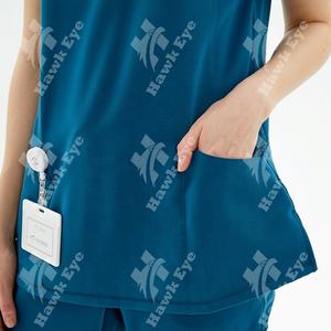 Gommage pour femmes haut de gommage avec pantalon de survêtement de Yoga à col en v classique ensemble de gommage uniforme d'allaitement médical - Product Image 4