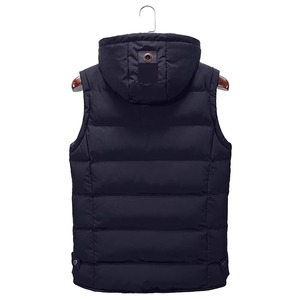 Gilet d'hiver léger personnalisé pour homme avec logo, veste sans manches en polyester avec fermeture éclair, vêtement d'extérieur décontracté - Product Image 2