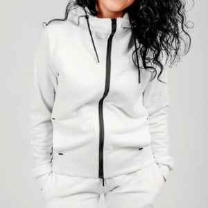 Nueva Llegada, Conjuntos Deportivos de Invierno con Capucha para Mujer, 2 Piezas, Marca Privada, 100% Algodón Transpirable, para Gimnasio y Fitness - Product Image 3