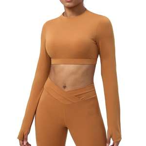 Camiseta Deportiva de Manga Larga para Mujer, Transpirable, de Secado Rápido y Ecológica, para Gimnasio, Yoga y Fitness - Product Image 1
