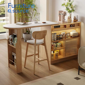 Premium Modern Durable Wooden <b>Bar</b> <b>Cabinet</b> for Home Use Stylish Storage for Beverages Vietnam Skilled Furniture Manufacturer - Product Image 4