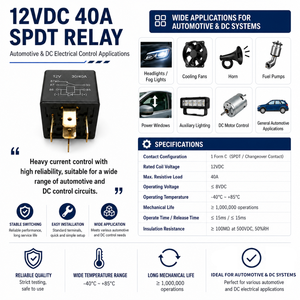12VDC 40A SPDT Automotive <b>Relay</b> with Mounting Tab - Product Image 4