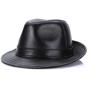 <b>Mens</b> Leather Snapback <b>Cap</b> <b>Flat</b> Brim Adjustable Fashion Hat Soft Comfortable Street Wear Daily Use OEM Factory Custom Production - Product Image 5
