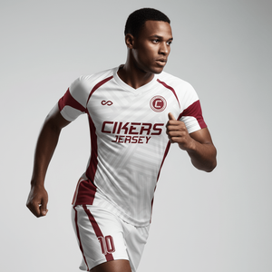 Ensemble de maillots de football, shorts, uniforme d'équipe de football personnalisé, 100% polyester, imprimé numérique, séchage rapide, respirant, vêtements de sport athlétiques - Product Image 6