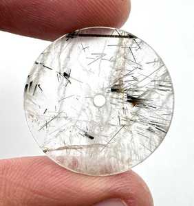 Fournisseur de grande quantité de cadran de montre en quartz rutile noir naturel, disque rond plat vert pour la fabrication de montres personnalisées de style suisse - Product Image 4