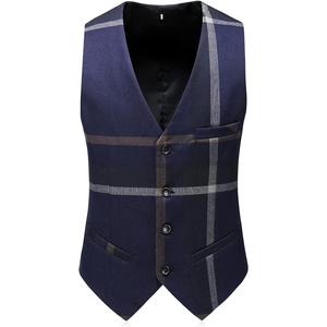 Traje de Negocios de Doble Botonadura Estilo Italiano de Alta Calidad 100% para Hombre, Conjunto de Blazer y Chaleco, Tallas Grandes, Transpirable e Impermeable - Product Image 3