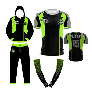 Ensemble sweat-shirt et jogging pour joueur d'e-sport, impression par sublimation, unisexe, adulte, noir et jaune, vêtements de sport à séchage rapide - Product Image 5
