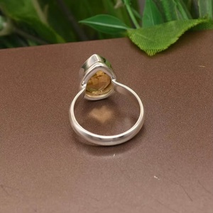 925 Sterling Silver Natural <b>Citrine</b> <b>Ring</b> Handmade Bohemian Gemstone <b>Ring</b> November Birthstone Elegant Fine Jewelry - Product Image 4