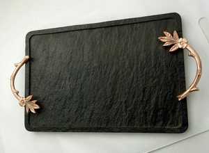 High Quality Slat Resin Serving <b>Tray</b> With Metal Handle Home Hotel Restaurant Supplies Coffee Tea <b>Tray</b> <b>Table</b> Decor Homeware <b>Tray</b> - Product Image 6