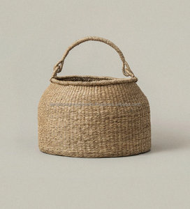 Newly Designed Rattan Bamboo Handmade Vegetable <b>Storage</b> <b>Basket</b> Modern Style Rustic Brown - Product Image 2