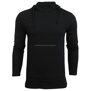 Vente en gros 100% pulls à capuche d'hiver lourds en coton pour hommes logo personnalisé brodé motif solide sweat à capuche col - Product Image 4