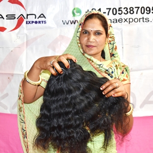 Cuticule non traitée alignée 100% naturel vierge brut indien faisceau de cheveux femmes noires machine double trame Extensions de cheveux humains - Product Image 4