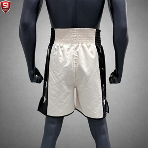 Shorts de boxe MMA élégants avec taille élastique et tissu satiné, ajustement confortable pour les combattants, séances d'entraînement, performances sur le ring - Product Image 2