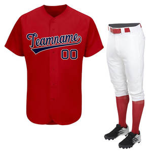 Uniformes de Béisbol Personalizados al Por Mayor, Alta Calidad, 100% Poliéster, Secado Rápido, Transpirables, Color y Logotipo Personalizables, MOQ 20 Conjuntos - Product Image 1