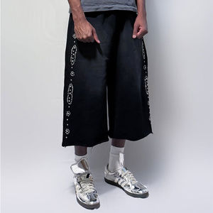 Custom Baggy Sweat <b>Shorts</b> <b>Men</b> Heavyweight French Terry Fleece Loose Oversized Knee Length <b>Bermuda</b> <b>Shorts</b> Casual Track <b>Shorts</b> - Product Image 6