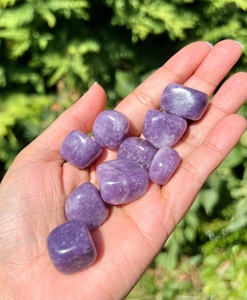 Piedra Semipreciosa Artesanal de Ágata Muntaha Pulida a Mano, Lepidolita Natural, Ecológica, Metafísica, de Alta Calidad, Espiritual - Product Image 1