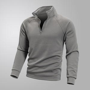 Sweat-shirt à capuche personnalisé pour homme, col montant zippé 14, en polaire de coton polyester, pour le jogging, motif imprimé pour l'automne - Product Image 2