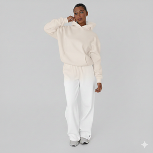 Ensemble de survêtement oversize deux pièces pour femme : sweat à capuche et pantalon de jogging – Tenue décontractée et confortable - Product Image 1