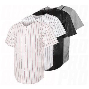 Custom Stripe <b>Baseball</b> Uniform Wholesale Plain Sublimation Logo Design Team Club Softball Jerseys <b>Set</b> Lightweight Breathable - Product Image 1