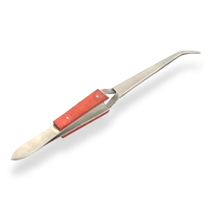 Pinzas Curvas en X Samroz para Extensión de Pestañas, Precisión Antiestática, Punta Suave, Acero Inoxidable Profesional, Agarre de Fibra para Volumen de Pestañas - Product Image 1