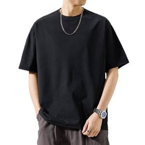 Heavyweight High Quality 270 GSM Heavy Weight <b>Box</b> Fit 100% Cotton <b>Drop</b> Shoulder Oversized Cropped Boxy T Shirts for Men - Product Image 3