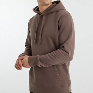 100% Cotton Blended Zipper-Up Oversized Hoodies Men Winter Solid Color <b>Block</b> Fleece Hooded Top Pocket Boys' Style - Product Image 1