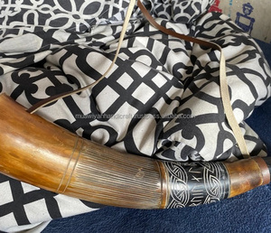 Corne soufflante de buffle artisanale indienne de meilleure qualité avec logo personnalisé acceptable pour les Vikings corne soufflante polie authentique - Product Image 4