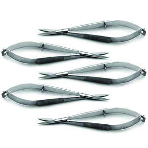 Ciseaux de beauté pour sourcils incurvés et affûtés, anti-fatigue, à ressort, ergonomiques, de qualité professionnelle, en acier inoxydable - Product Image 6