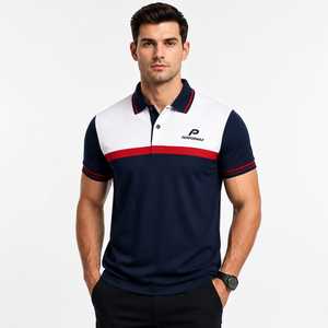 Camisetas de Golf para Hombre al por Mayor con Impresión por Transferencia de Calor, Logotipo Personalizado, Tejido Antiarrugas, 100% Poliéster, Manga Corta - Product Image 2