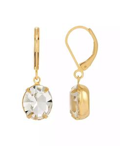 Orecchini ovali con cristalli color oro 14 carati |   2028 - Product Image 1