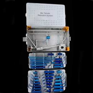 Système de rétracteurs tubulaires Mis, rétracteurs en titane plasma, ensemble d'instruments pour chirurgie de la colonne vertébrale à intervention minimale invasive avec boîte de stérilisation - Product Image 1