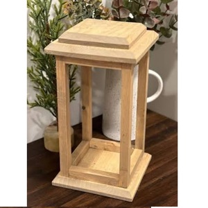Farol Decorativo de Mesa para el Hogar, Tamaño Mediano, Decoración Navideña, Farol de Madera para Velas, Centro de Mesa Navideño - Product Image 3