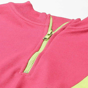 Women's Color Blocking Tracksuit Set Full Sleeve Half-<b>Zip</b> Regular Fit Sporty Style Winter Wear Side Pockets Anti-Pilling <b>Hooded</b> - Product Image 6