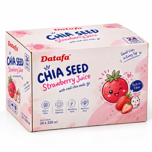 Boisson aromatisée au jus de fraise et aux graines de chia en bouteille 320 ml – Véritables graines de chia riches en fibres – Boisson estivale - Product Image 4