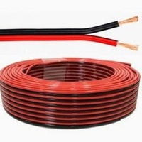 Câble audio rouge et noir, isolation PVC, câble plat double ruban 12/14/16AWG 2*1.5mm/2.5mm, fil de cuivre torsadé/CCA pour Dubaï