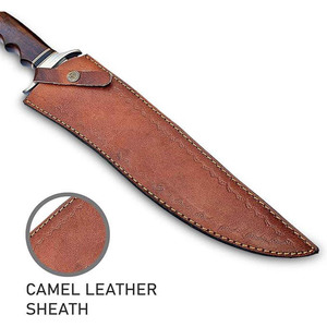 มีดโบวี่คุณภาพสูง งานแฮนด์เมด พร้อมปลอกหนัง ใบมีดสแตนเลส สำหรับเอาตัวรอดและล่าสัตว์ - Product Image 2