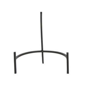 Présentoir en verre sur chevalet en fer noir pour vitraux, cadres photo, livres de cuisine, assiettes décoratives et photos - Product Image 1