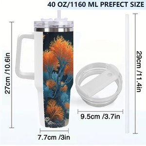 Vaso personalizado con logo de 40 oz, taza de viaje de acero inoxidable para promociones de farmacias y consultorios médicos. - Product Image 4