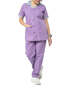 Gilets d'infirmière unisexes personnalisés OEM à faible MOQ, de haute qualité, respirants, en jersey élasthanne, avec poches, pour uniformes d'hôpital - Product Image 1