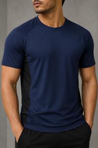 Hot Selling Men's Short Sleeve T-<b>Shirt</b> O-Neck Regular Fit Quick Dry Knitted Casual <b>100</b>% <b>Polyester</b> 180g Premium Quality - Product Image 2