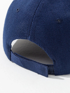 2026 Custom Logo 6 Panel Navy Blue <b>Baseball</b> <b>Caps</b> with Custom Pattern and Metal Buckle Closure Breathable & Waterproof Unisex - Product Image 4