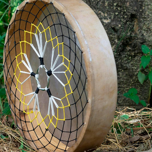Handmade Engraved Irish Traditional Tambourine Drum with Sheepskin Head and Birch Wood Chamber Customizable - Product Image 6