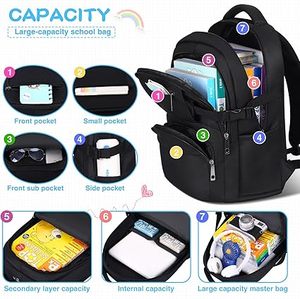 Sac à dos léger et mignon pour les filles d'école, sac d'école esthétique pour enfants, sacs à livres pour enfants - Product Image 2